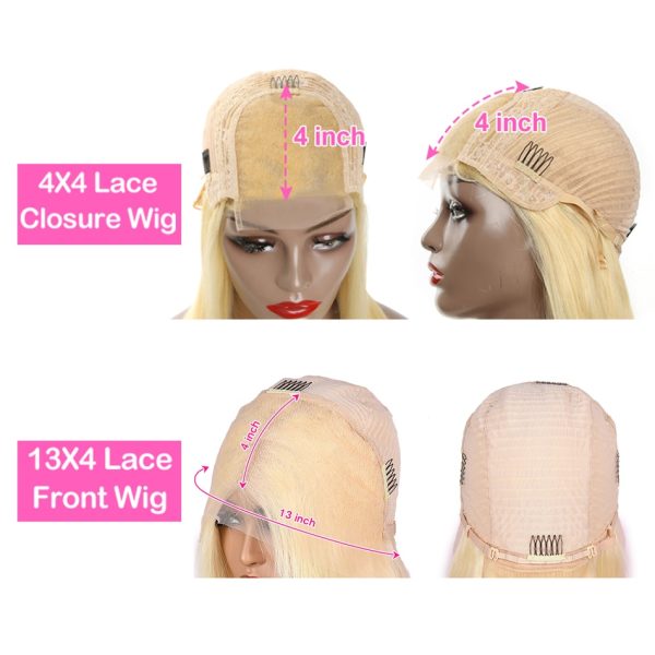 613 STRAIGHT BOB 13x4 LACE FRONTAL REMY HAIR WIG - Image 7