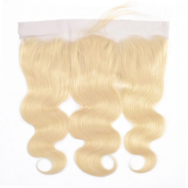 BLONDE #613 13x4 REGULAR SWISS LACE REMY HAIR FRONTAL STRAIGHT/BODY WAVE - Image 7