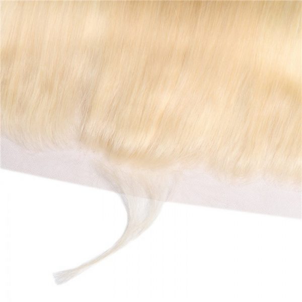 BLONDE #613 13x4 REGULAR SWISS LACE FRONTAL RAW VIRGIN HAIR STRAIGHT/BODY WAVE - Image 6