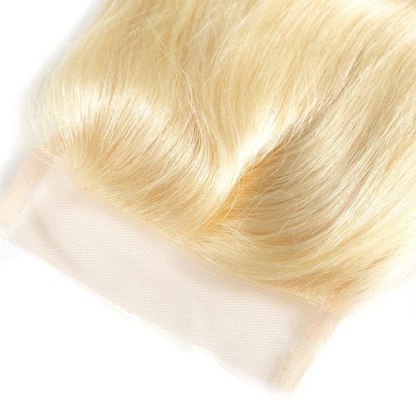 BLONDE #613 COLOR 5x5 REMY HAIE LACE CLOSURE STRAIGHT/BODY WAVE - Image 9