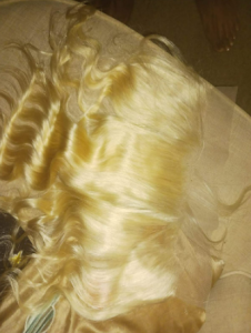 BLONDE #613 13x4 REGULAR SWISS LACE REMY HAIR FRONTAL STRAIGHT/BODY WAVE photo review