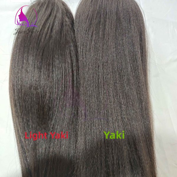 Light Yaki / Coarse Yaki Straight Texture 13x4 Swiss Lace Frontal Remy Hair Wig - Image 2