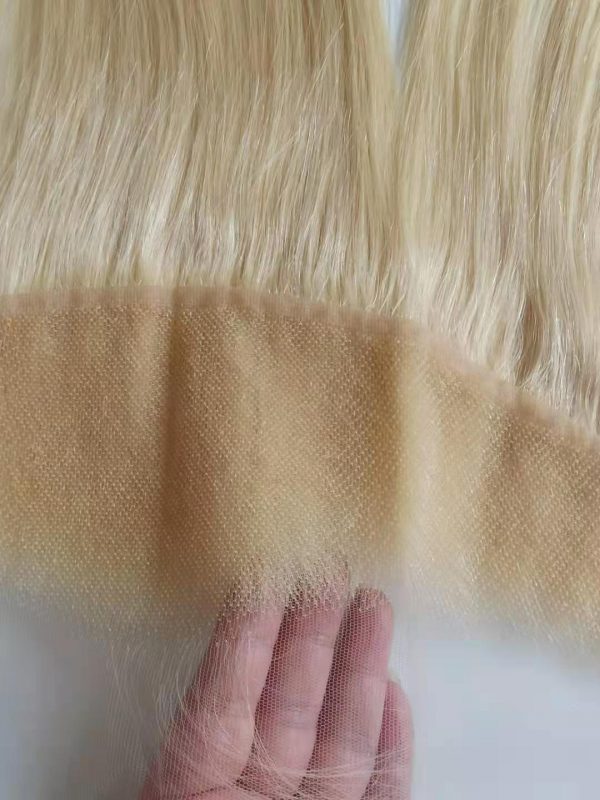 BLONDE #613 COLOR 13x4 HD LACE FRONTAL REMY HAIR STRAIGHT/BODY WAVE