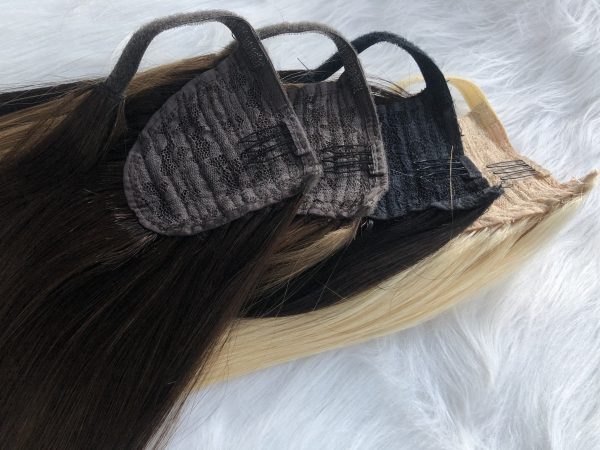 PONYTAIL PREMIUM HAIR EXTENSTION SOLID DARK COLOR - Image 8