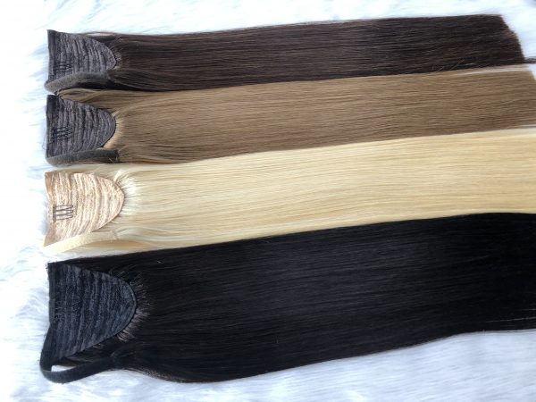 PONYTAIL PREMIUM HAIR EXTENSTION SOLID DARK COLOR - Image 10