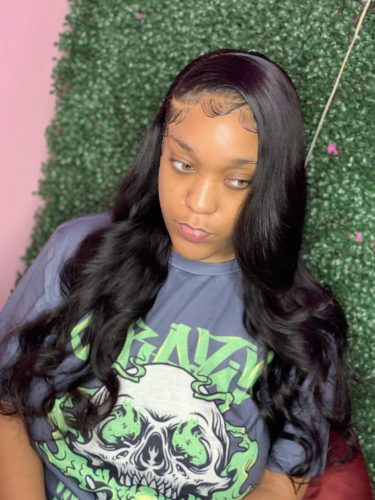 13x4 Transparent Lace Frontal with 3 Bundles All Textures Remy Human Hair photo review