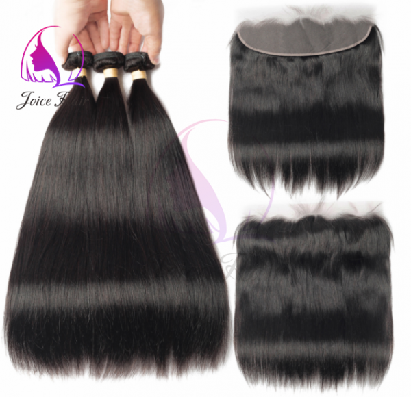 13x4 Transparent Lace Frontal with 3 Bundles All Textures Remy Human Hair - Image 2