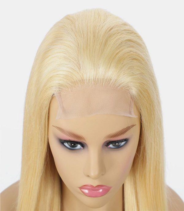 BLONDE #613 4x4 REGULAR SWISS LACE CLOSURE WIG REMY HAIR STRAIGHT/BODY WAVE/ - Image 3