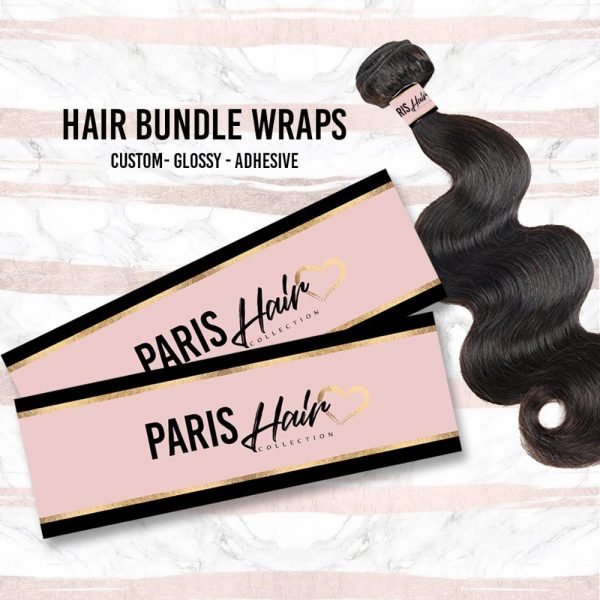 Custom Wraps For Hair Bundles Personalized Logo Design
