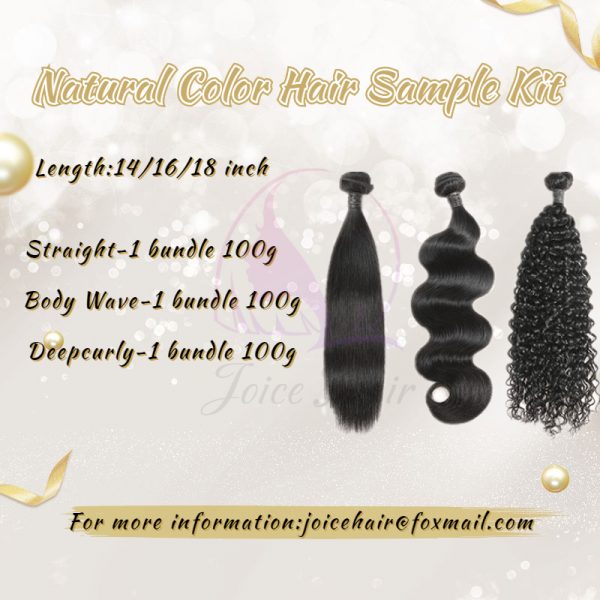 Natural Color Hair Sample Pack II - 3 Patterns ST/BW/DC