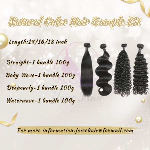 Natural Color Hair Samples Pack V - 4 Patterns ST/BW/DC/DW