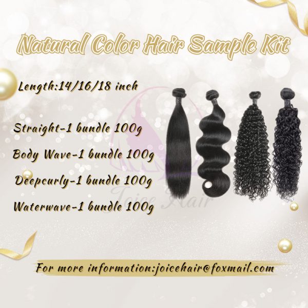Natural Color Hair Samples Pack IV - 4 Patterns ST/BW/DC/WW