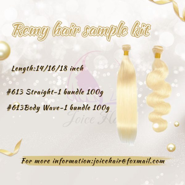#613 Color Remy Hair Sample Kit I - 2 Patterns ST/BW