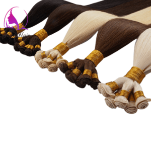HANDTIED WEFTS PREMIUM HAIR EXTENSION DARK COLOR 100g