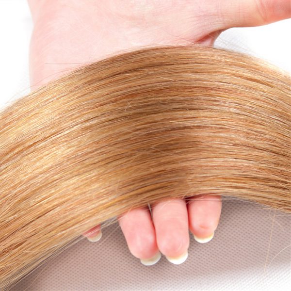 OMBRE COLOR 1B/Honey Brown STRAIGHT HAIR BUNDLES 3 BUNDLES - Image 5