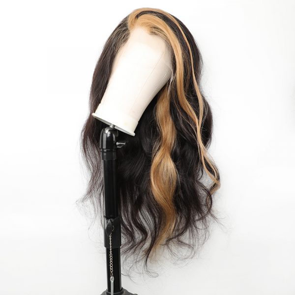 Colored Stripe13x4 LACE FRONT WIG REMY HAIR WIG STRAIGHT/BODY WAVE - Image 3