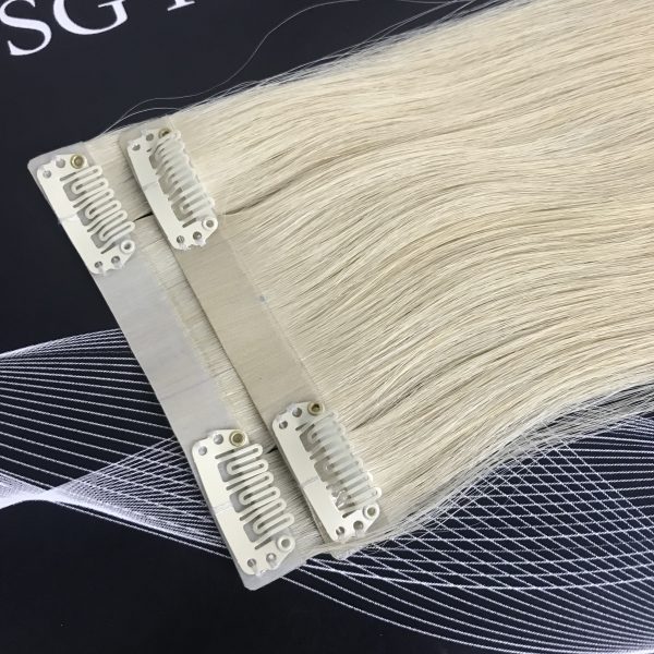 SEAMLESS CLIP IN (PU CLIP-INS) PREMIUM HAIR EXTENSIONS SOLID DARK COLOR - Image 5
