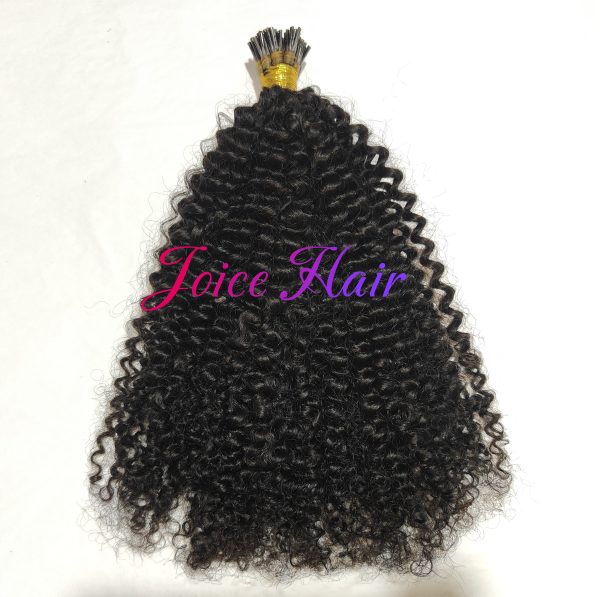 Afro Kinky Coily Curly I Tip Hair Extenstions (100 pieces) 3a/3b/3c/4a/4b/4c Texture - Image 4