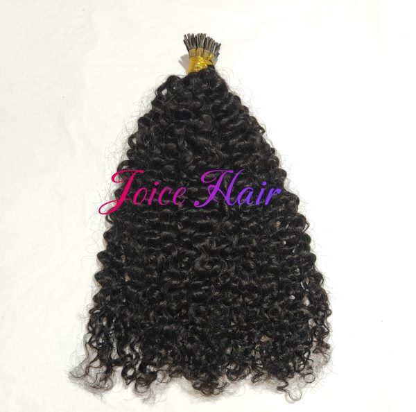 Afro Kinky Coily Curly I Tip Hair Extenstions (100 pieces) 3a/3b/3c/4a/4b/4c Texture - Image 5