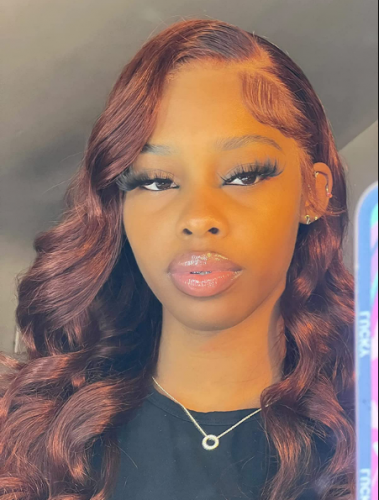 Click to view full screen Color Burgundy Highlight 13x4 Lace Frontal Wig photo review