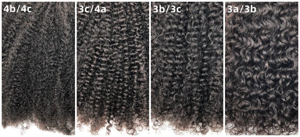 Afro Kinky Coily Curly Yaki Hair Extensions 3a/3b/3c/4a/4b/4c Textures ...