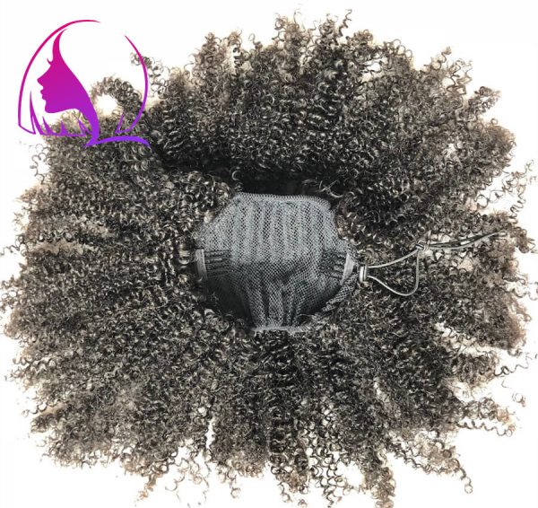 Drawstring Ponytail Hair Extenstions Afro Kinky Coily Curly 3a/3b/3c/4a/4b/4c Texture - Image 2