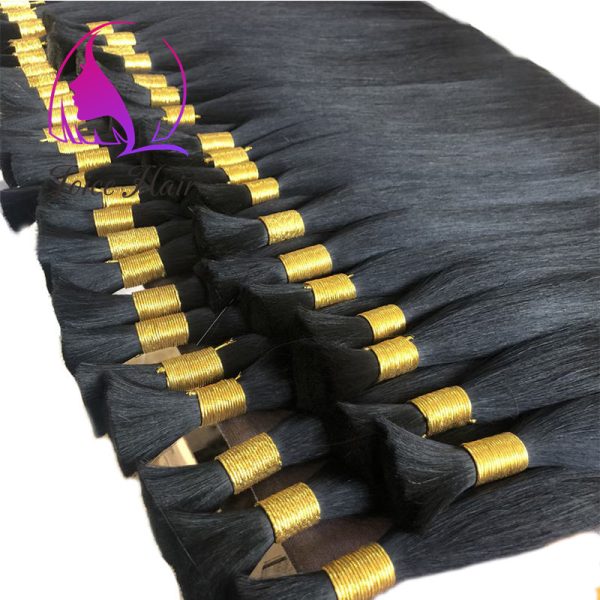 LOOSE HAIR BULK DOUBLE DRAWN NO WEFT REMY STRAIGHT HAIR BULK