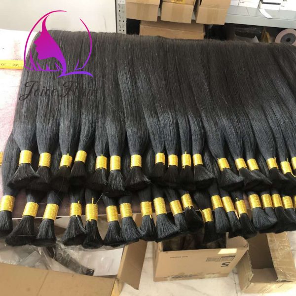 LOOSE HAIR BULK DOUBLE DRAWN NO WEFT REMY STRAIGHT HAIR BULK - Image 3