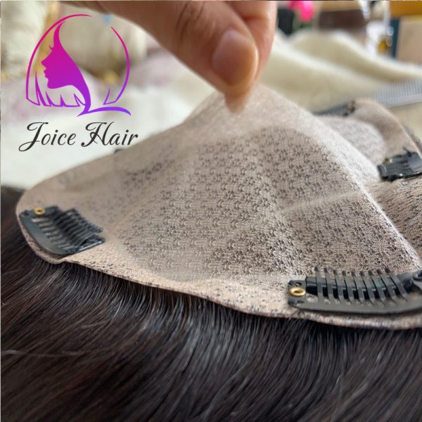 SILK BASE 4x4 HAIR TOPPER WOMAN TOUPEE EXTENSIONS PREMIUM HAIR - Image 3