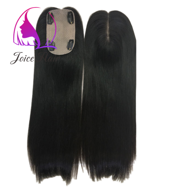 SILK BASE 3x5 HAIR TOPPER WOMAN TOUPEE EXTENSIONS PREMIUM HAIR - Image 2