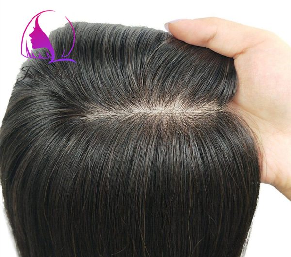 SILK BASE 3x5 HAIR TOPPER WOMAN TOUPEE EXTENSIONS PREMIUM HAIR - Image 3