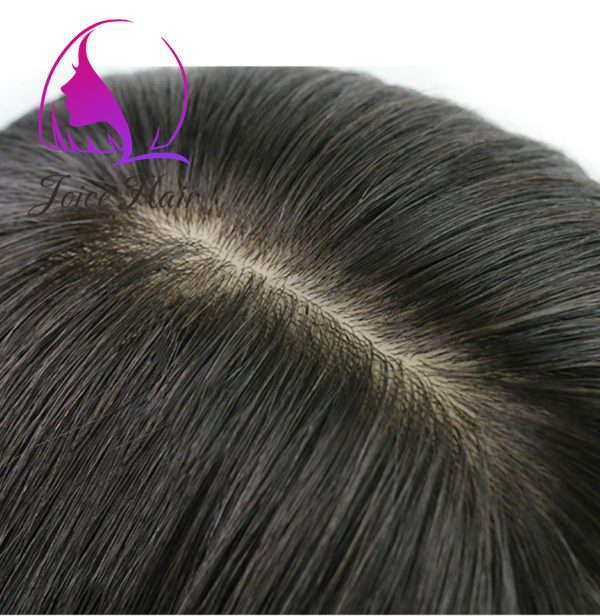 SILK BASE 5x6.5 HAIR TOPPER WOMAN TOUPEE EXTENSIONS PREMIUM HAIR - Image 2