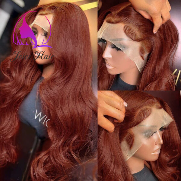 Joice Hair 13x4 Lace Frontal Wig Reddish Brown Body Wave Wig