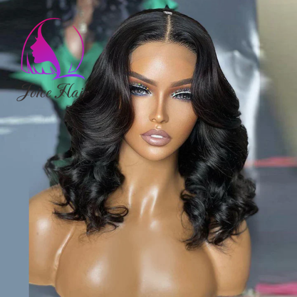 Joice Hair 5x5 Lace Closure Skin Melted Lace Short Wavy Bob