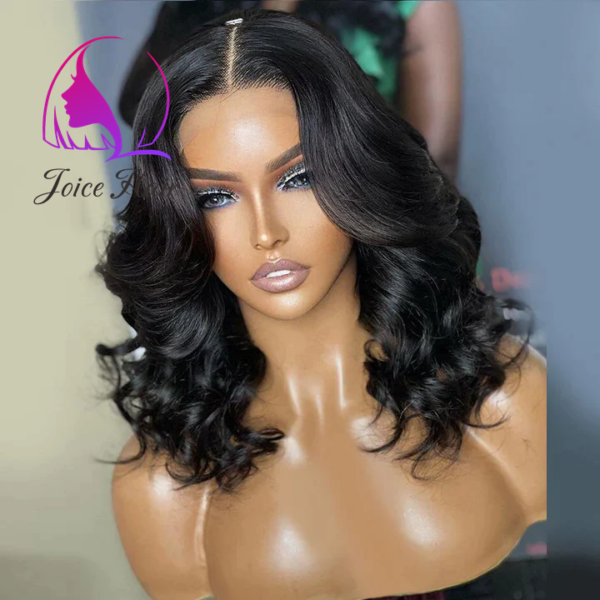 Joice Hair 5x5 Lace Closure Skin Melted Lace Short Wavy Bob - Image 2