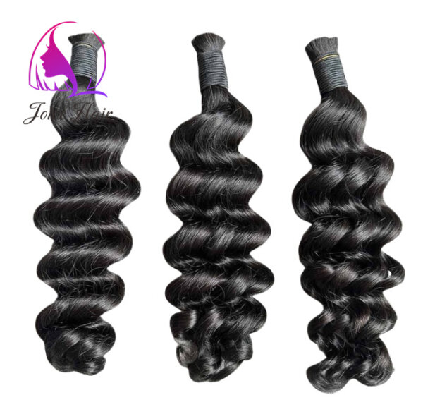 LOOSE HAIR BULK LOOSE DEEP CURLY FOR BRAIDING NO WEFT REMY HUMAN HAIR BULK