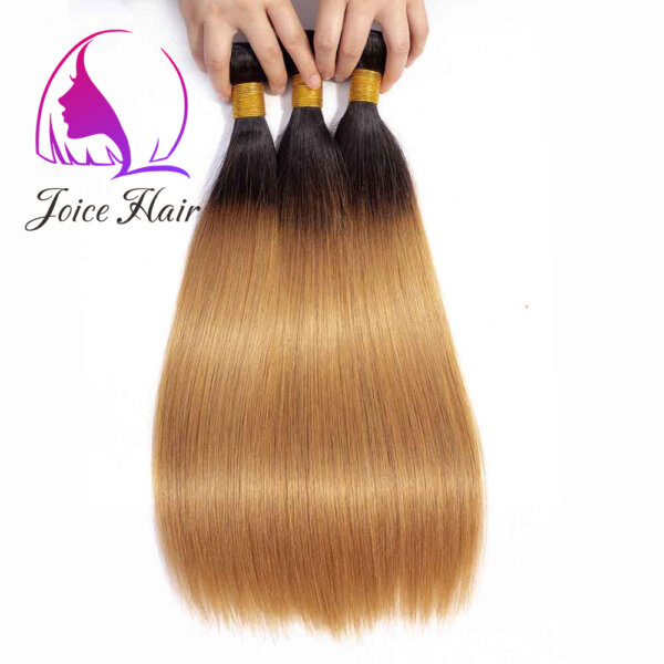 OMBRE COLOR HAIR 1B/27 STRAIGHT HAIR BUNDLES (3 Bundles Kit)