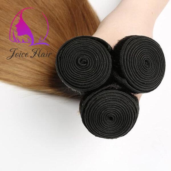 OMBRE COLOR HAIR 1B/27 STRAIGHT HAIR BUNDLES (3 Bundles Kit) - Image 3