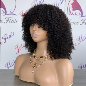 Joice Hair Bang Wig Curly Texture Human Hair Wig