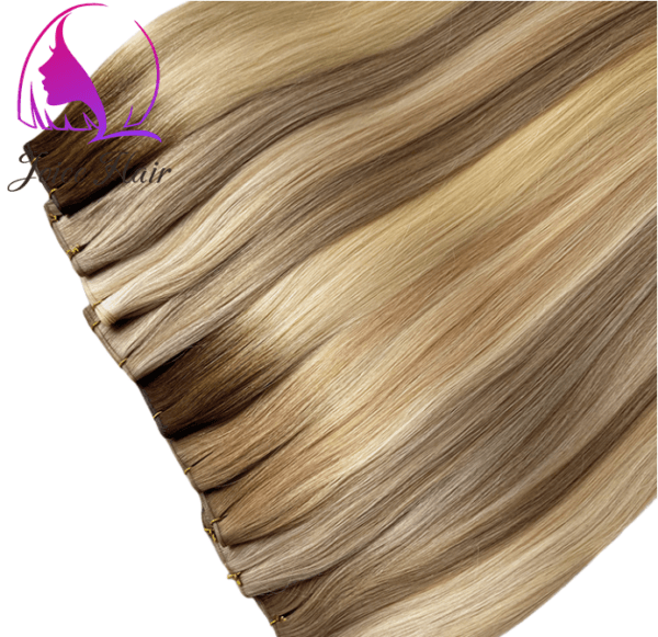 GENIUS WEFTS PREMIUM HAIR EXTENSION PIANO HIGHT LIGHT MIX COLOR 50g