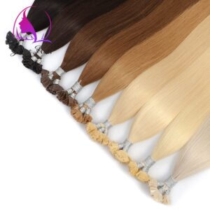FLAT TIPS KERATIN HAIR PREMIUM HAIR EXTENSION(solid Light Color)50g