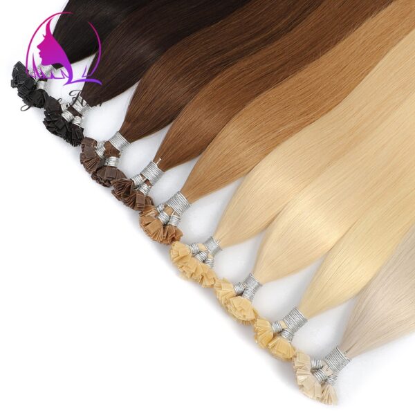 FLAT TIPS KERATIN HAIR PREMIUM HAIR EXTENSION LIGHT COLOR 50g