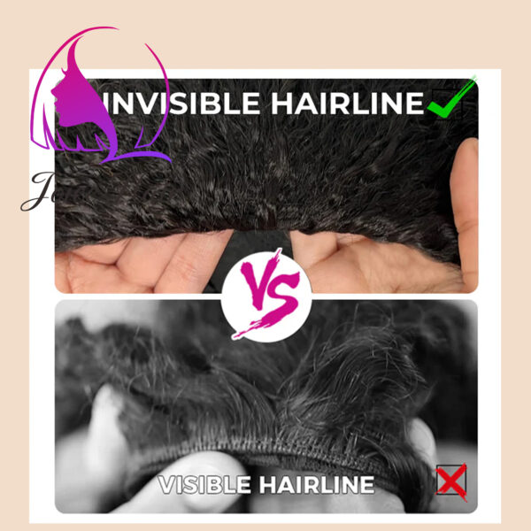 HALF WIG (Wear Go Half Wig) INVISIBLE HAIRLINE REMY HAIR WIG ALL TEXTURE - Image 2