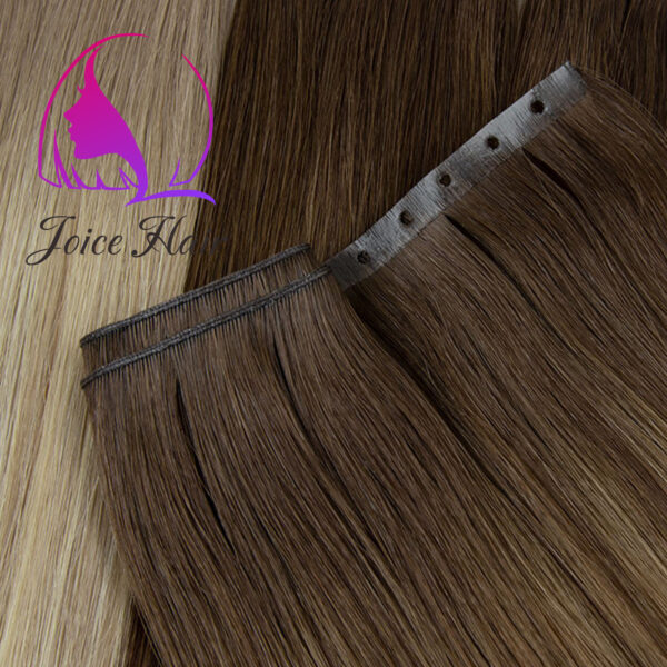 BUTTERFLY WEFT PU SKIN WITH GENIUS WEFT EXTENSION PREMIUM HAIR(Solid Dark Color) - Image 4