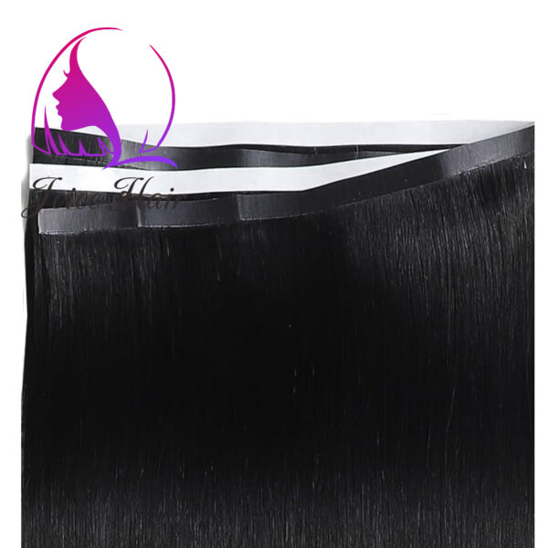 LONG TAPE WEFT PREMIUM HAIR EXTENSIONS(Solid Dark Color) - Image 2