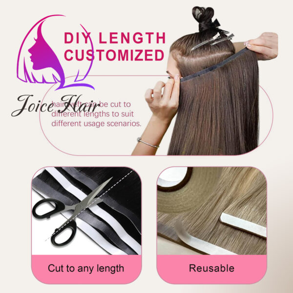 LONG TAPE WEFT PREMIUM HAIR EXTENSIONS(Piano Highlight Color) - Image 3