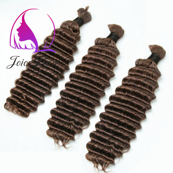 Bulk Hair For Boho Braid #2 Dark Brown Deep Wave Hair Extensions