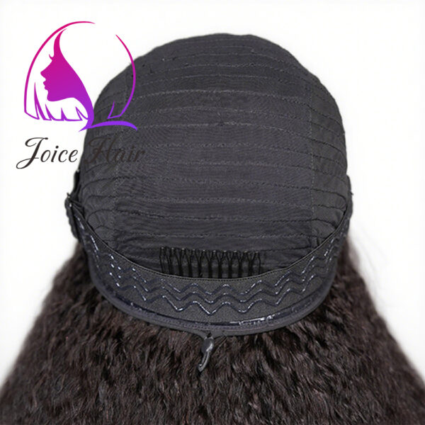 Wear and Go Guleless Half Wig Flip Over 3 in 1 Drawstring Invisible Hairline Wig Remy Hair - Image 4