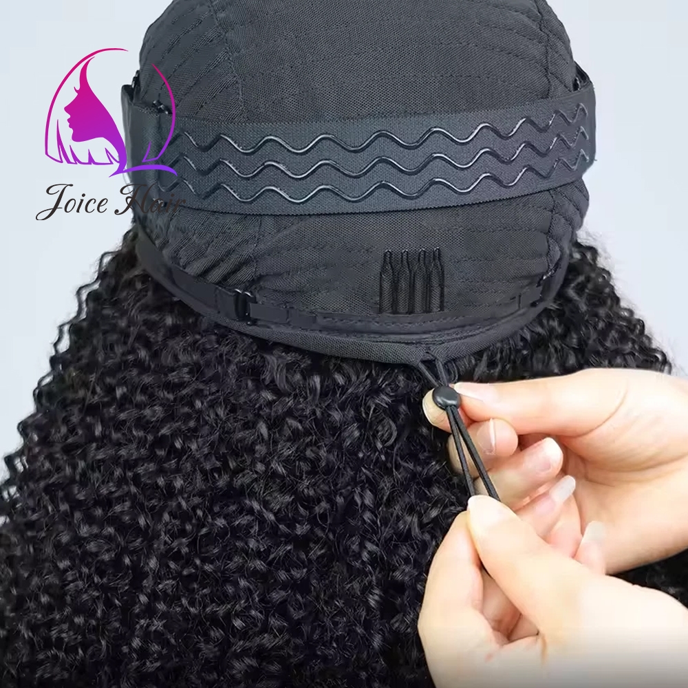 Wear and Go Guleless Half Wig Flip Over 3 in 1 Drawstring Invisible Hairline Wig Remy Hair - Image 3