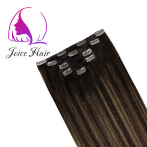 Clip In Hair Extensions Remy Hair (Ombre Balayage Color)